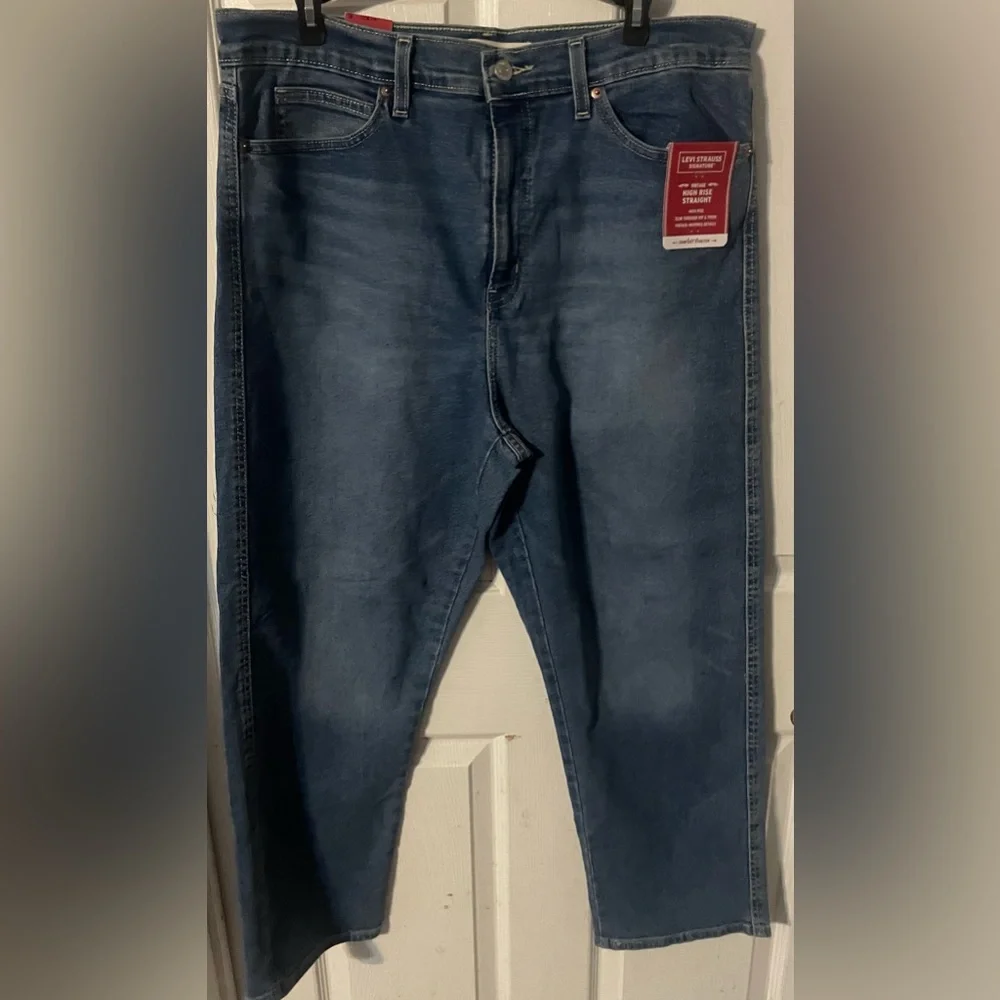 NWT Levi Strauss Signature Vintage High Rise‎ Straight Jeans Women’s Dark Wash
